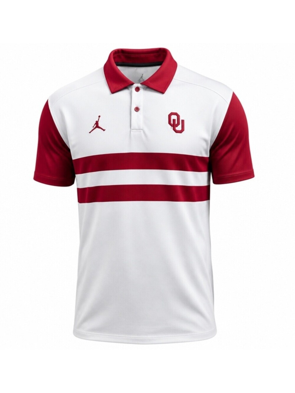 Jordan Brand Oklahoma Sooners Vapor Dri-Fit Polo Shirt White Crimson Mens XL